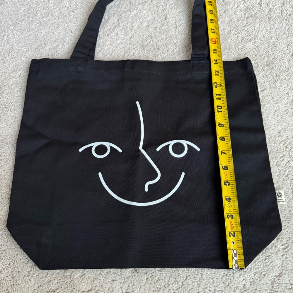 Endel Black Tote Bag with Face Design - Picture 7 of 8